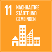 Logo zu Bildungsziel 11, Nachhaltige Städte und Gemeinden
