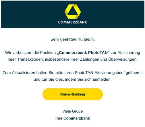 Screenshot Commerzbank